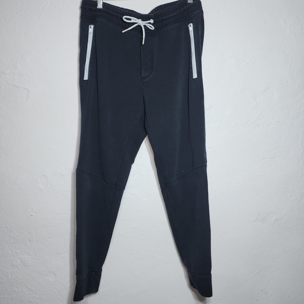 American Eagle Jogger Pants Mens‎ Medium Black Good Zipper Pockets Tapered Fit